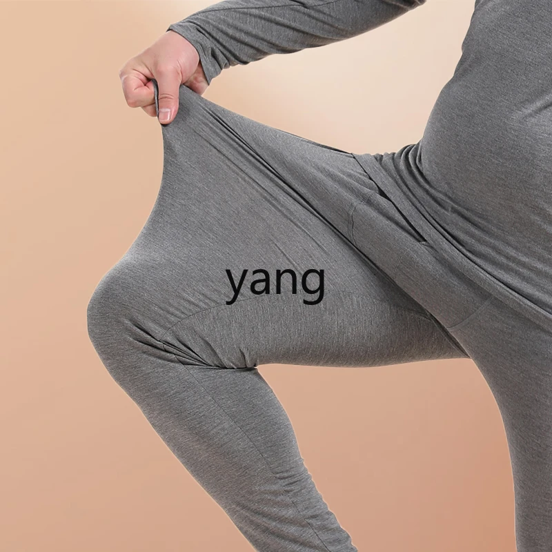 Large size men's long johns set modal underwear thin cotton sweater fat 150kg bottoming shirt winter