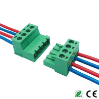 2EDG 5.08MM Solderless Butt Connection Plug-In Type 5.08mm Pitch Pluggable Green Terminal Block Screw Terminal Block Connector