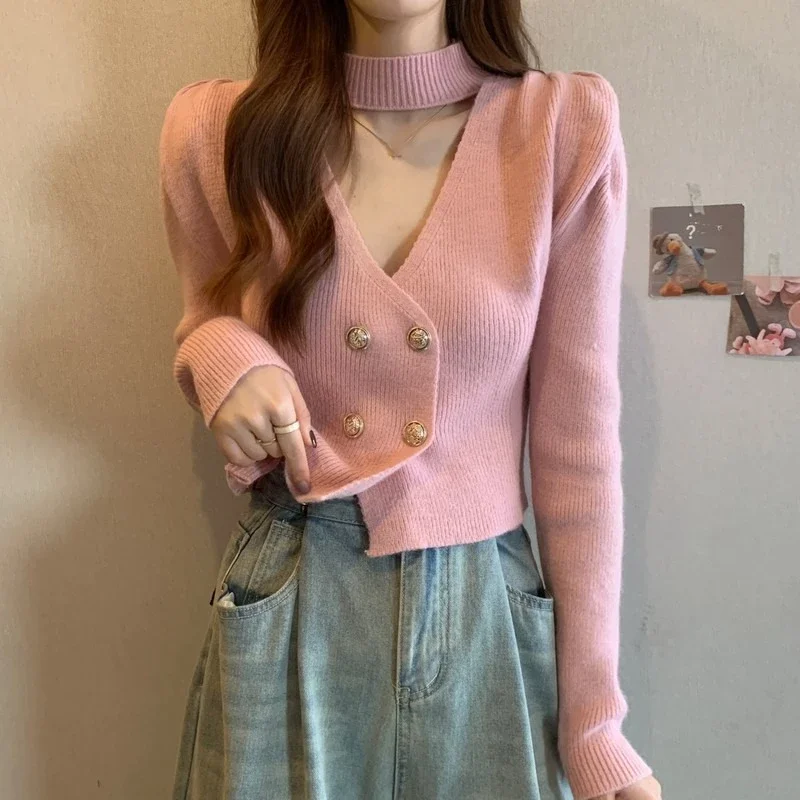 

Женский трикотажный кардиган с V-образным вырезом