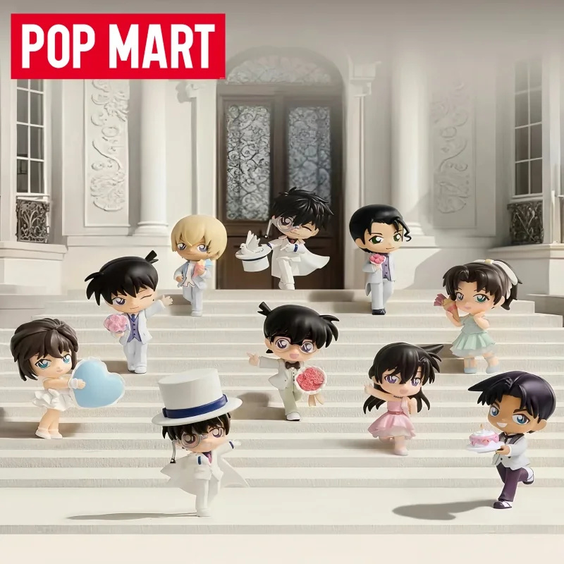 حقيقية البوب مارت المحقق كونان الذكرى الاحتفال سلسلة اليدوية صندوق أعمى زوجين جمع زخرفة مهرجان لعبة دمية