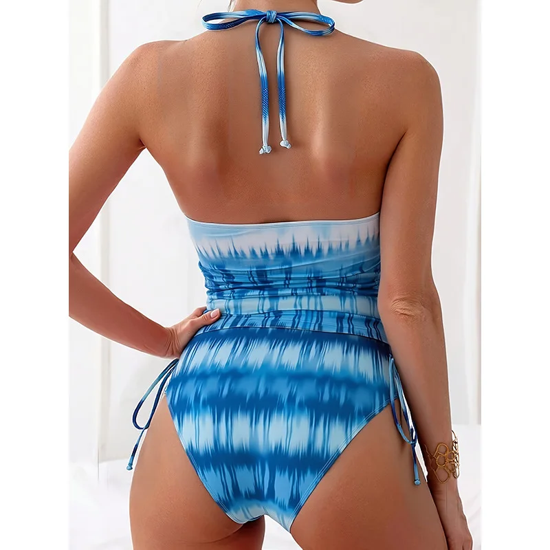 2025 المرأة أومبير طباعة قطعتين ملابس السباحة التخسيس المحافظ انقطاع الدانتيل يصل الصدرية القمم سراويل دعوى الشاطئ الملابس النسائية