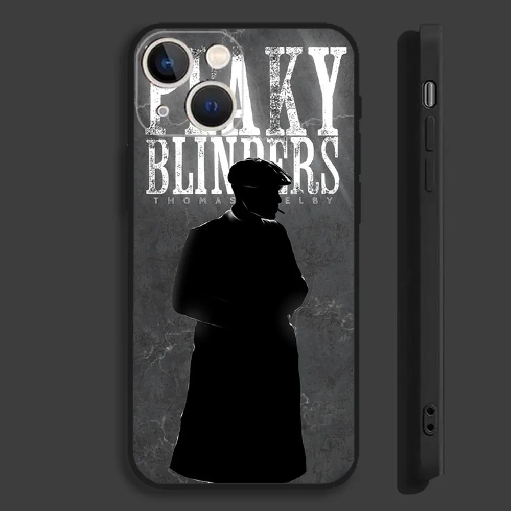 Shelby P-Peaky B-Blinders Phone Case For iPhone 16,15,14,13,12,11,Pro,Max,Plus,Mini,X,XS,XR,8,7,6,S,Plus,SE Soft Black Case