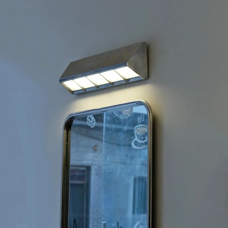 Retro Aluminum Wall Lamp Barber Shop Cafe Corridor Signboard Storefront in Front of The Mirror