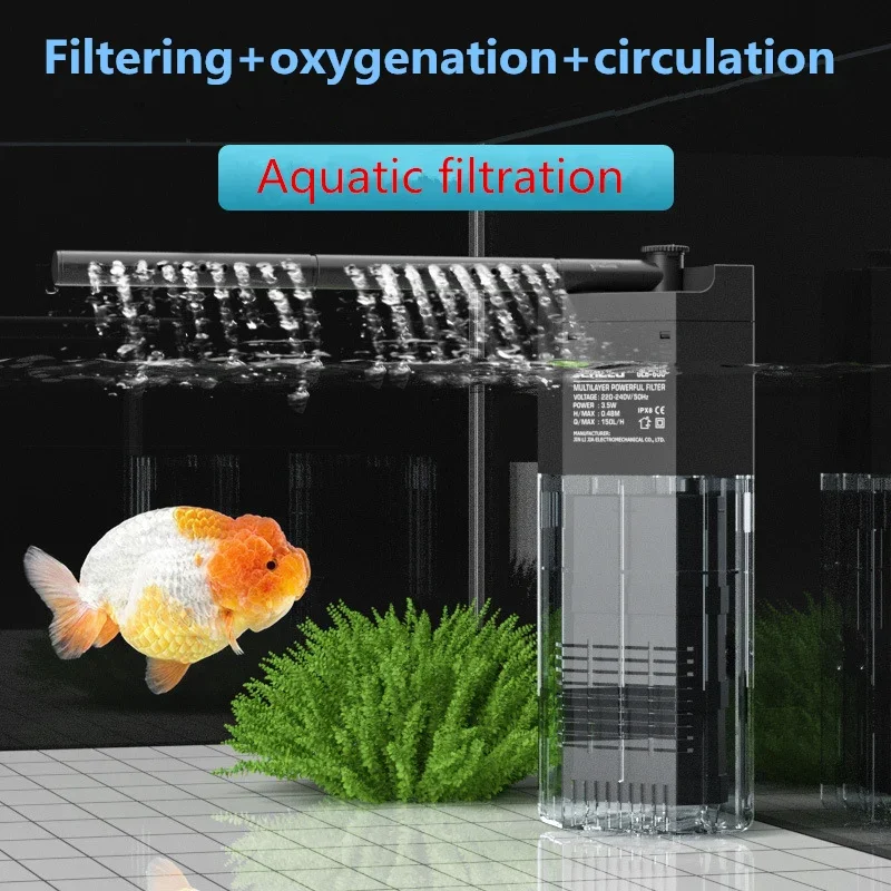 

EU Plug Low Level Water Submersible Water Filter Pump Turtle Tank Filter Aquarium Fish Tank Oxygen Increasing Pump Add Oxygen