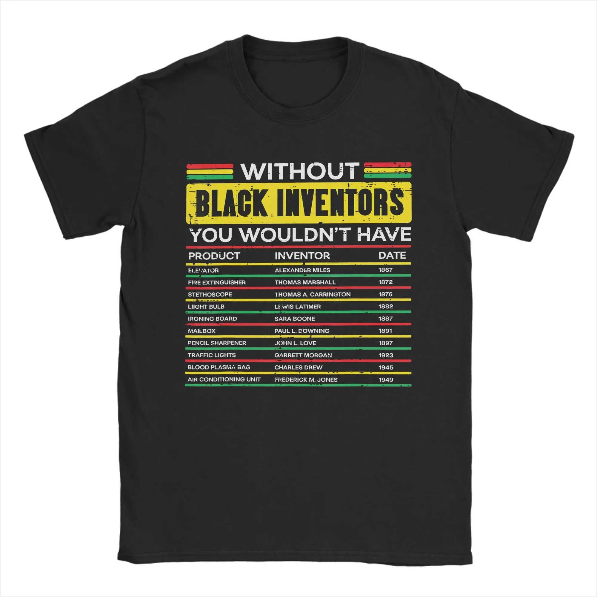 Hipster Without Black Inventors History Month African T-Shirts for Men Crew Neck Cotton T Shirts Short Sleeve Tees Clothing