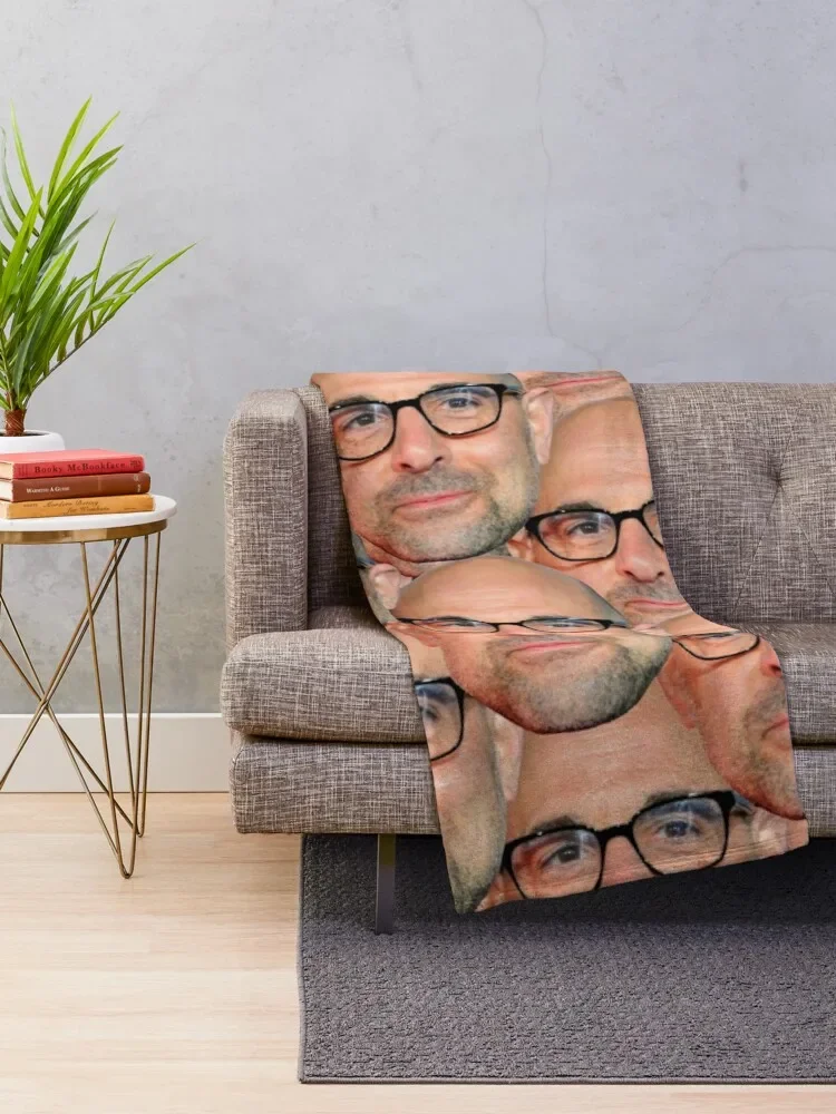 Stanley Tucci head design Throw Blanket Sofa Throw Sleeping Bag christmas decoration Blankets