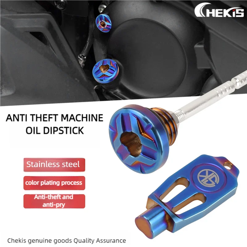 

Chekis Is Suitable for Honda Adv350 Modified Stainless Steel Oil Dipstick Oil Dipstick Oil Anti-Theft Screw Cover Engine Decorative Screw Set