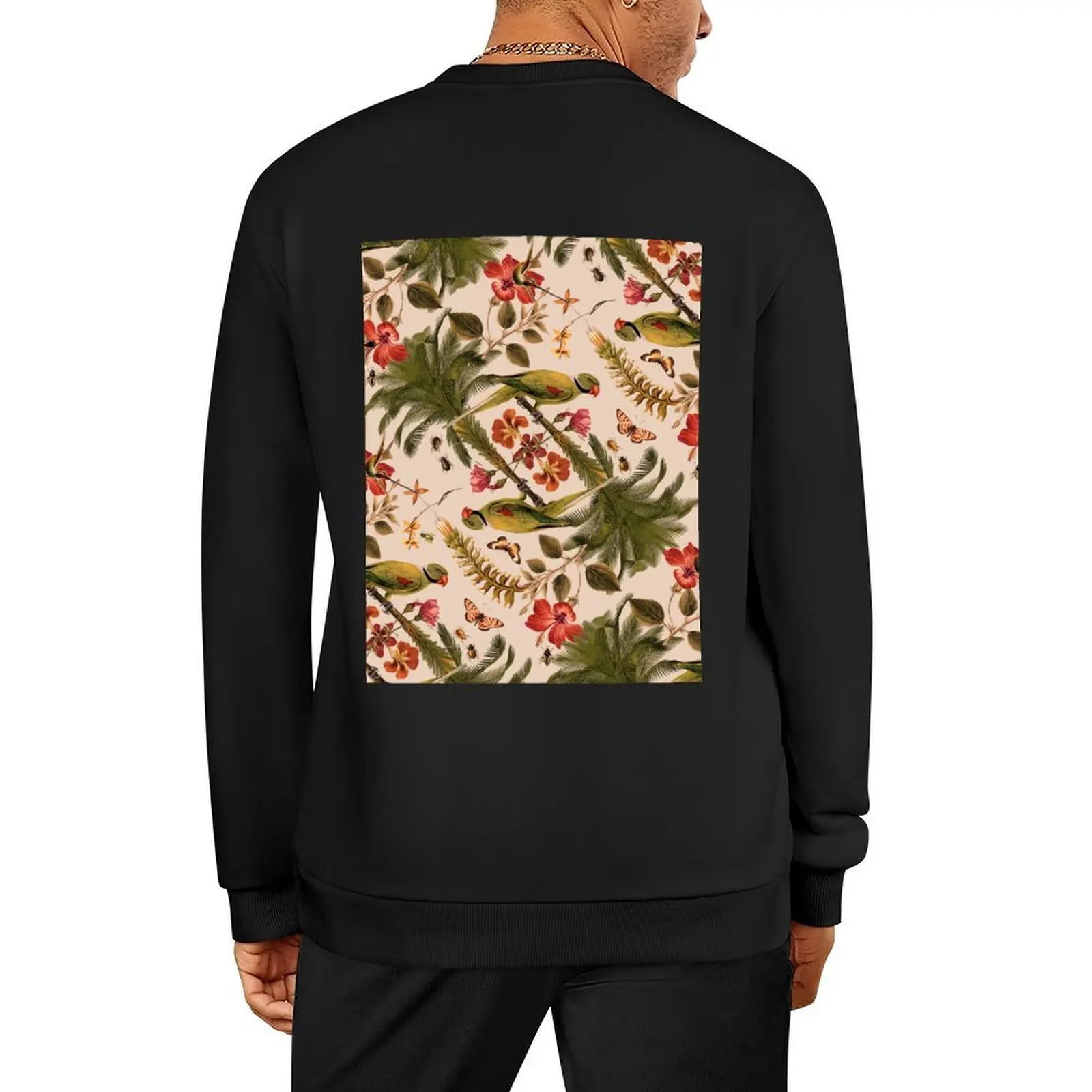 

Parrots on Palms. Pullover men's coat men's sweat-shirt set mens clothes men's sweat-shirt sweatshirts