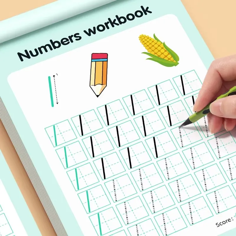 A 48-page children's writing practice workbook, numbered 0-100 tracing paper, suitable for preschool classes and kindergartens