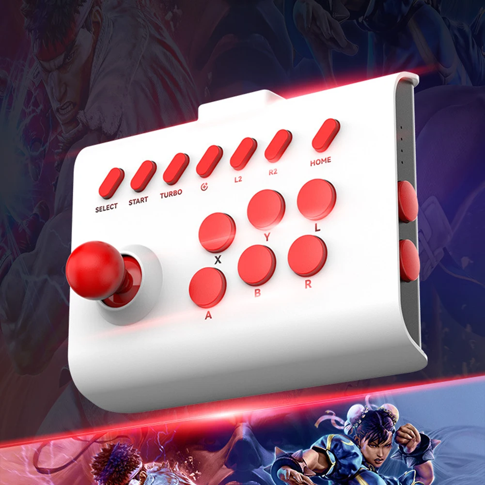 Potable Joystick 3 Connection Modes Arcade Stick Controller Sensitive Precise Support Turbo Serial Sending for Switch/PS4/PS3