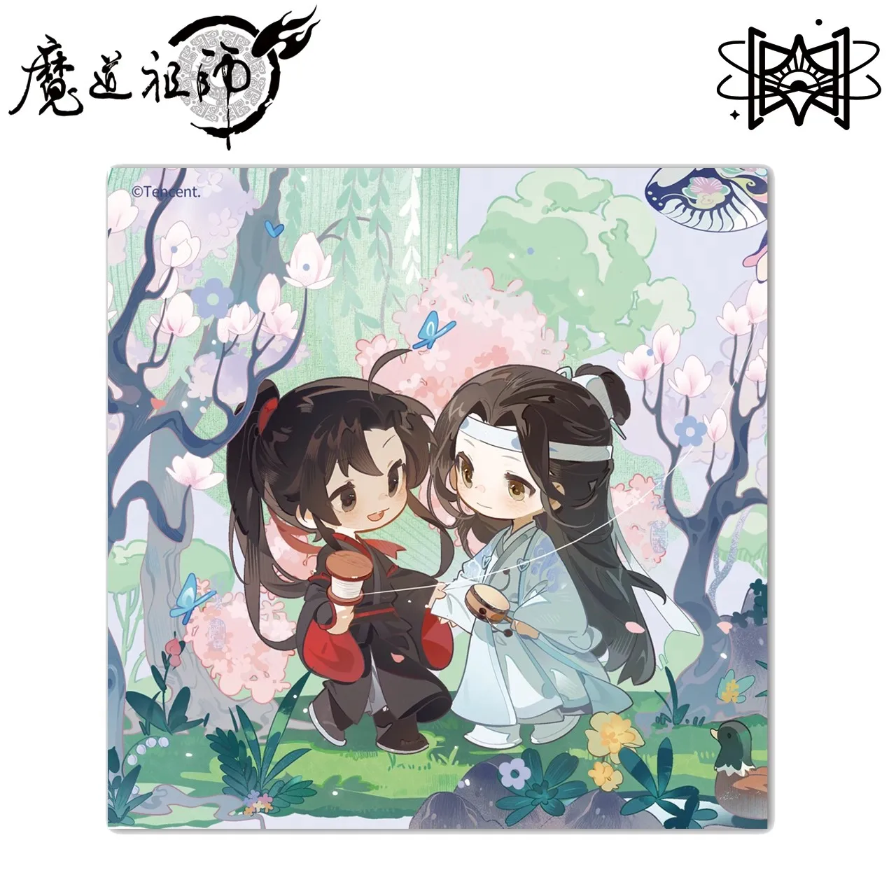 Official Anime MDZS Mo Dao Zu Shi Wei Wuxian Lan Wangji Spring Baji Badge Shikishi Acrylic Stand Coaster Cosplay Original Gift