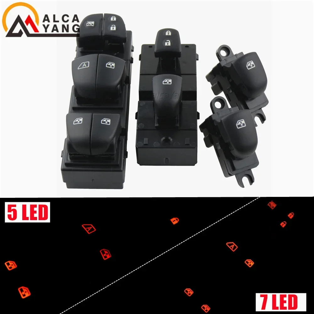 Orange Light For Nissan Qashqai J11/Altima/Sylphy/Tiida/X-Trail 2014-2020 Power Window Switch/Single Window switch