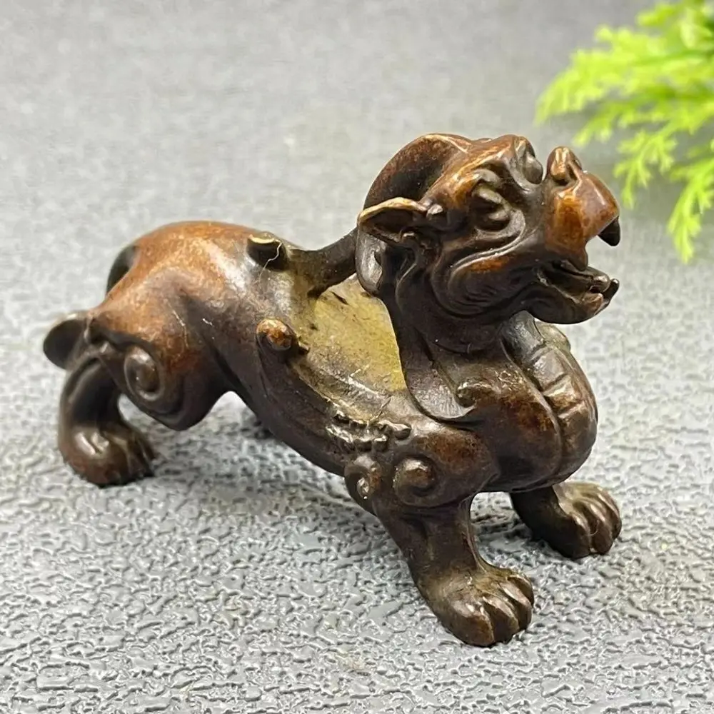 Retro Standing pixiu mythical beast Ornament Decoration Tea Pet Figurines Desk Decor Accessories