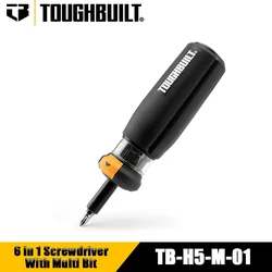 TOUGHBUILT TB-H5-M-01 6 in 1 Multi Bit Magnetic Portable Screwdriver Autoloading Multi-Bit Driver Multifunctional Hand Tools