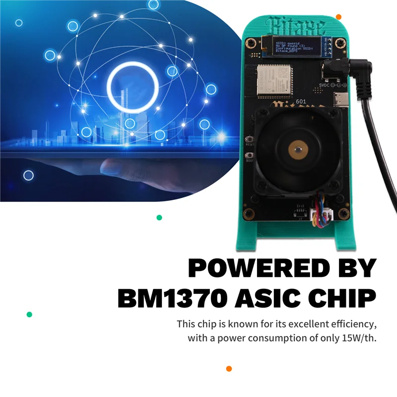 

COME Bitaxe Gamma 601 Solo Miner 1.2TH/S 1200GH/S 18W BM1370 Asic Chip From Antminer S21 Pro Bitcoin BTC Miner Wth Stand BR PLUG