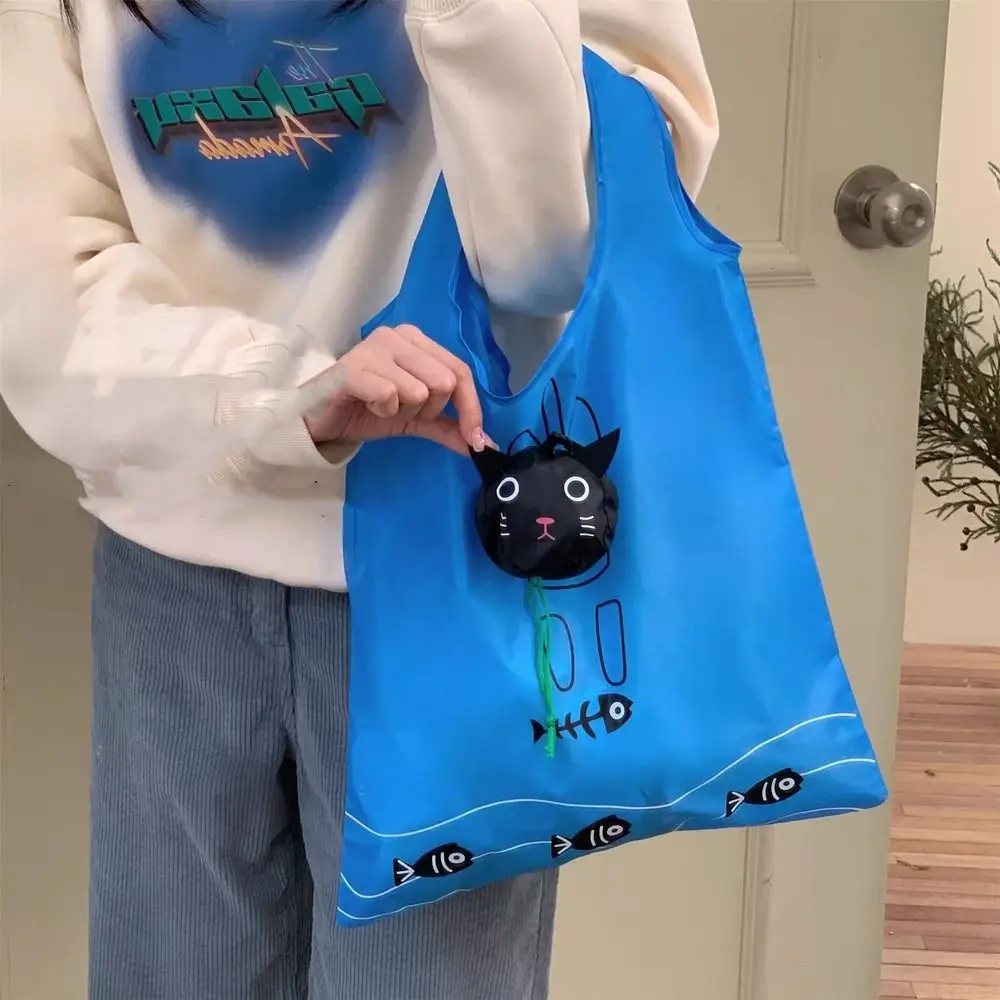 Grocery Bag Frog Foldable Shopping Bag Cartoon Handbag Foldable Eco Bag Cloth Bag Eco-Friendly Shopping Storage Bag Men
