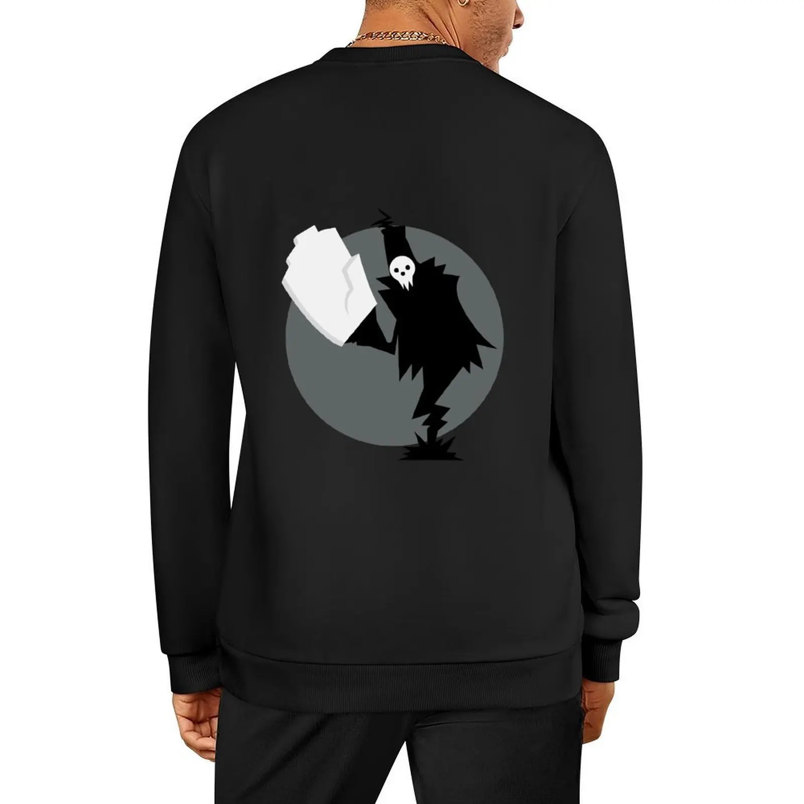 

Monochrome version - Death - Soul Eater - colourful anime art print Pullover aesthetic clothing clothes for men sweatshirts