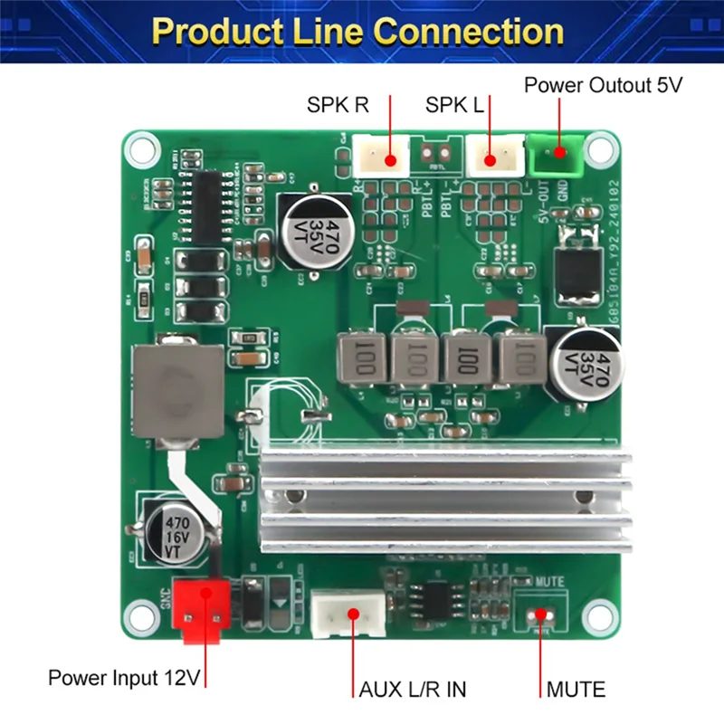ABDE-12V Hi-Fi цифровой усилитель плата стерео TPA3116 70Wx2 двухканальный предусилитель мощности класса D модуль стерео аудио усилителя