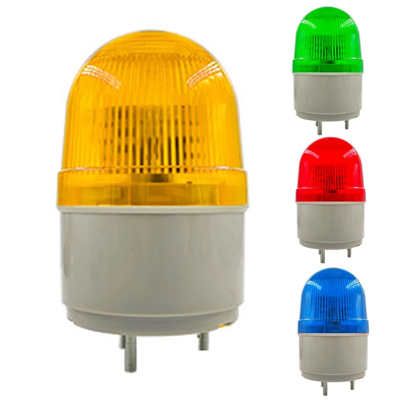 12V LED Indicator-2071 Flashing Signal Warning Light Safety Lighting Circular Pilot Light 24V 220V Red Yellow Blue Green