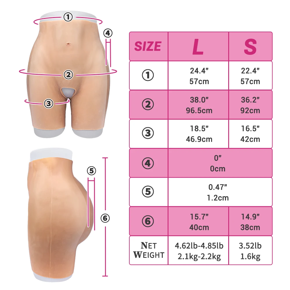 Fake Silicone Buttock for African Women Artificial 1.2cm Big Bum and Hips Enhancement Open Crotch Panties Lifting Shapewear