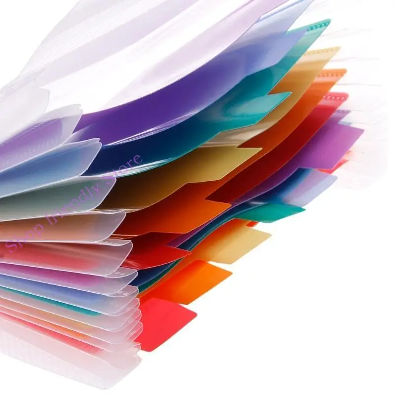 594A Rainbow Expanding Document Bills Cartella 13 Cartella fisarmonica della scuola tascabile