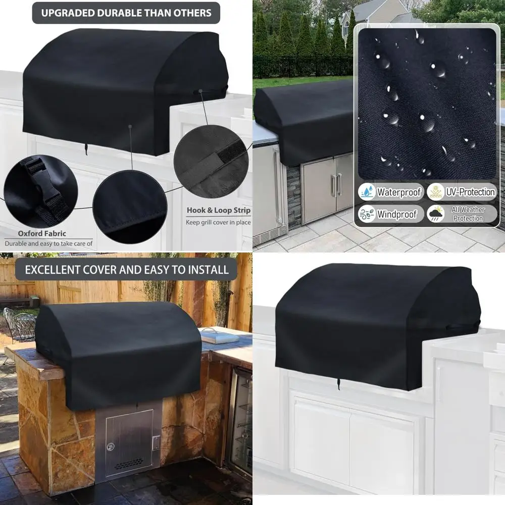 

42 Inch Grill Replacement Parts - Heavy Duty Outdoor BBQ Cover, Griddle & Hood Cover Set