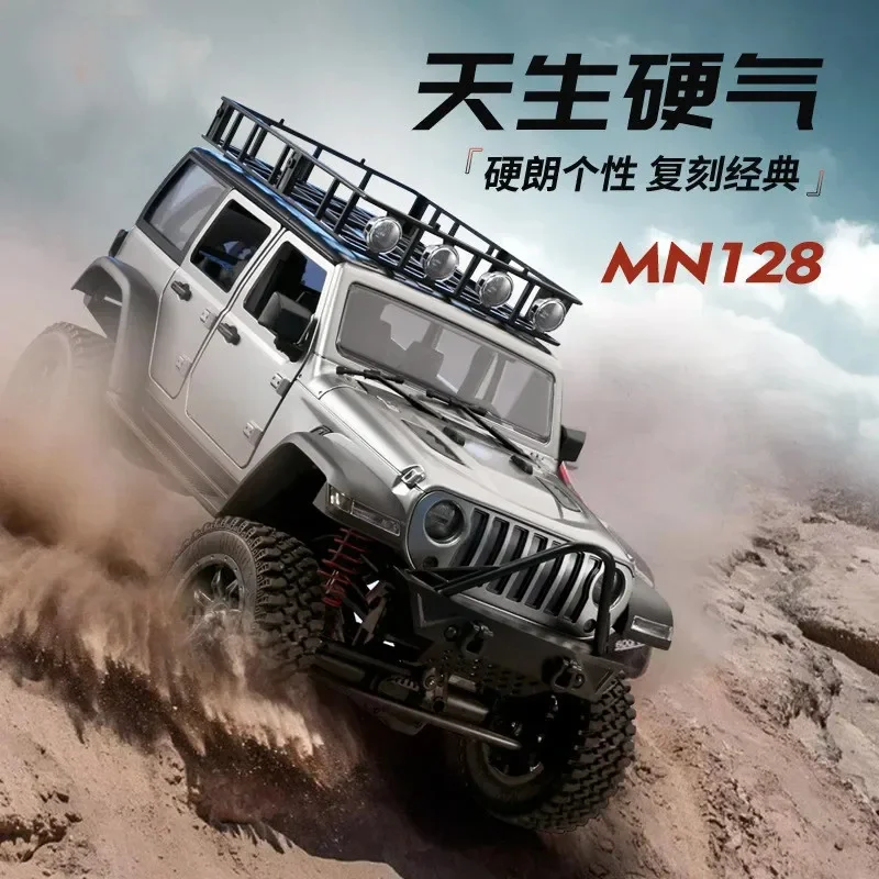 

New Rc Crawler 4x4 Car Mn128 2.4g Climbing Buggy Professional With Led Light Full Scale Remote Control Cars Toys Boys Gift