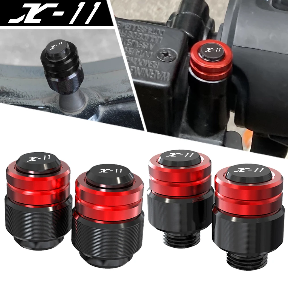 FOR HONDA X-11 X11 1999 2000 2001 2002 Motorcycle Rearview Mirror Plug Hole Screw Cap & Tire Valve Stem Caps Cover Accessories