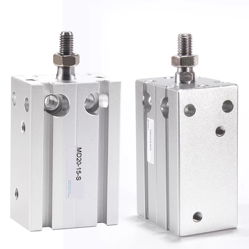 MD Multi Position Fixed Pneumatic Cylinder Compact Double Acting Free Installation With Magnet MD10/16/20/25/32*Stroke 5-60mm