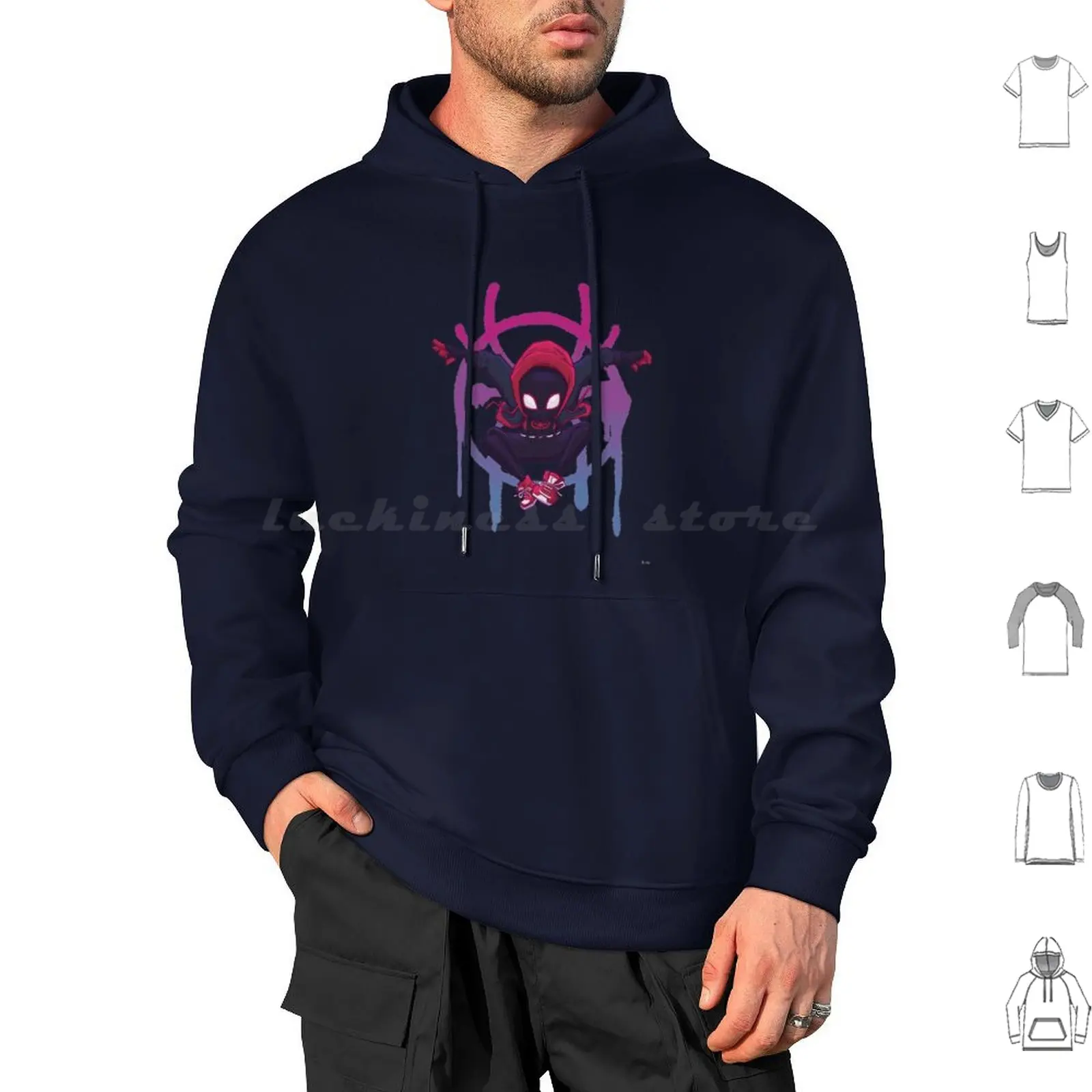 Miles Hoodie cotton Long Sleeve Geek Superheroes Comics Fanart Cool Cartoon Movie Animation Miles Spider Boy Best Boy