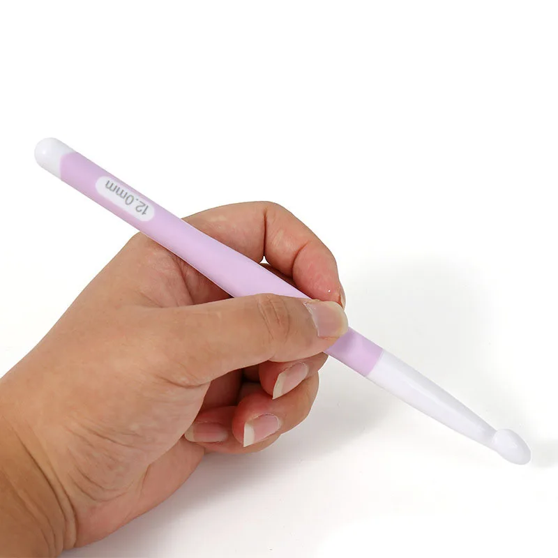 Hot Sale High Grade Crochet Hooks Large Size Knitting Needle ABS Soft Handle 8.0-20.0MM Crochet Hook Set tool Handmade DIY Weave