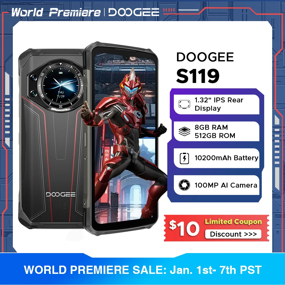 World Premiere DOOGEE S119 Rugged Phone 6.72