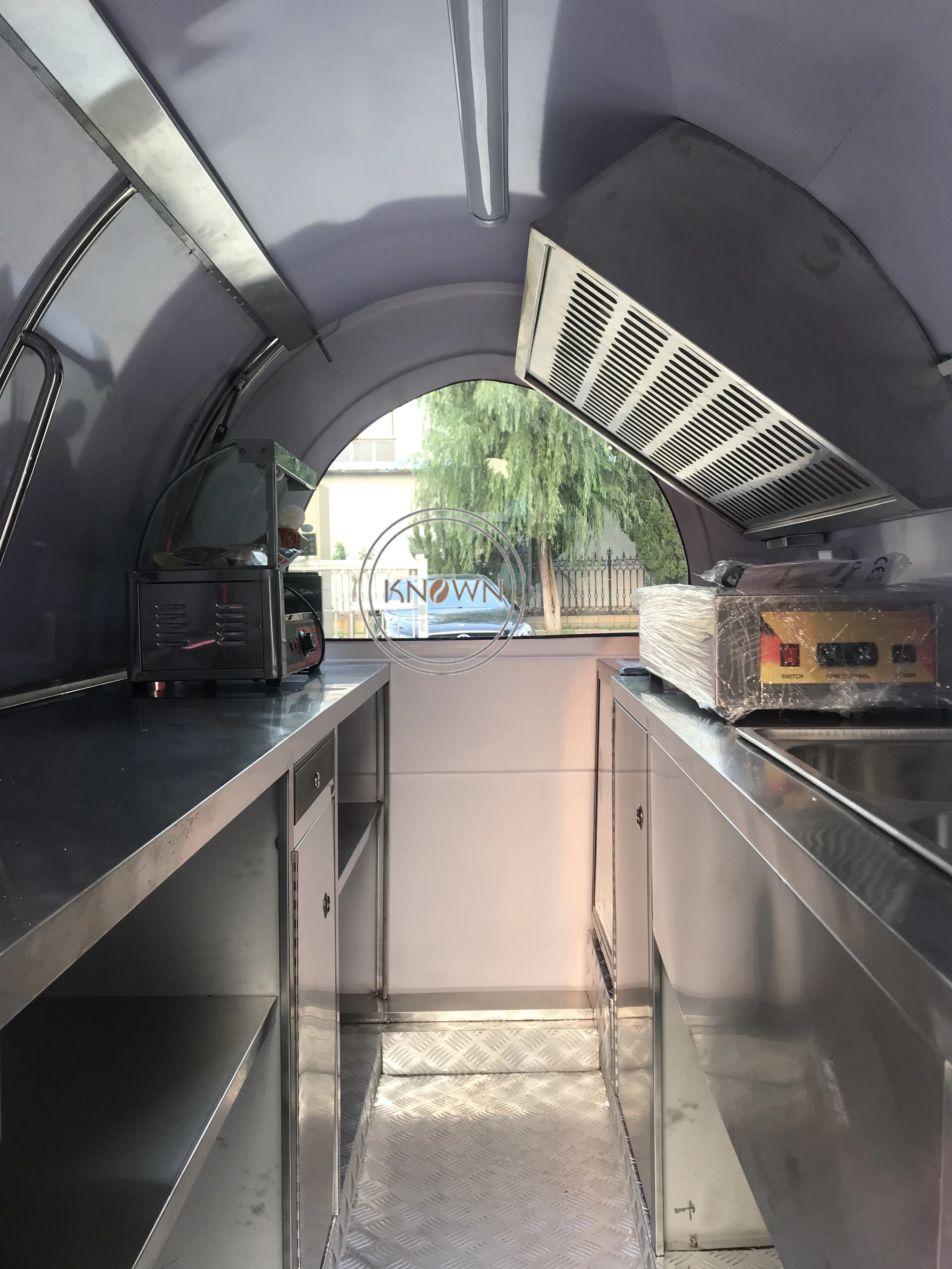 Stan Kereta anjing panas seluler komersial dengan penggorengan panggangan kereta baru truk penjual Cupcake Trailer makanan anjing panas untuk dijual