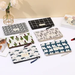 Cosmetic Bags Portable Canvas Animal Pattern Wash Pouch Multi-function Item Makeup Zipper Storage Bags Gir Tote Pencil Cases