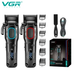 VGR hair clipper intelligent LED digital display powerful power hair trimmer hair salon home carving electric push shear V-016