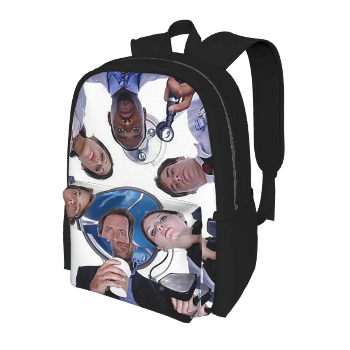 

House MD TV Show Student Backpack School Bag Hiking Travel Daypack for Boys Girls Bookbag Shoulder Bags