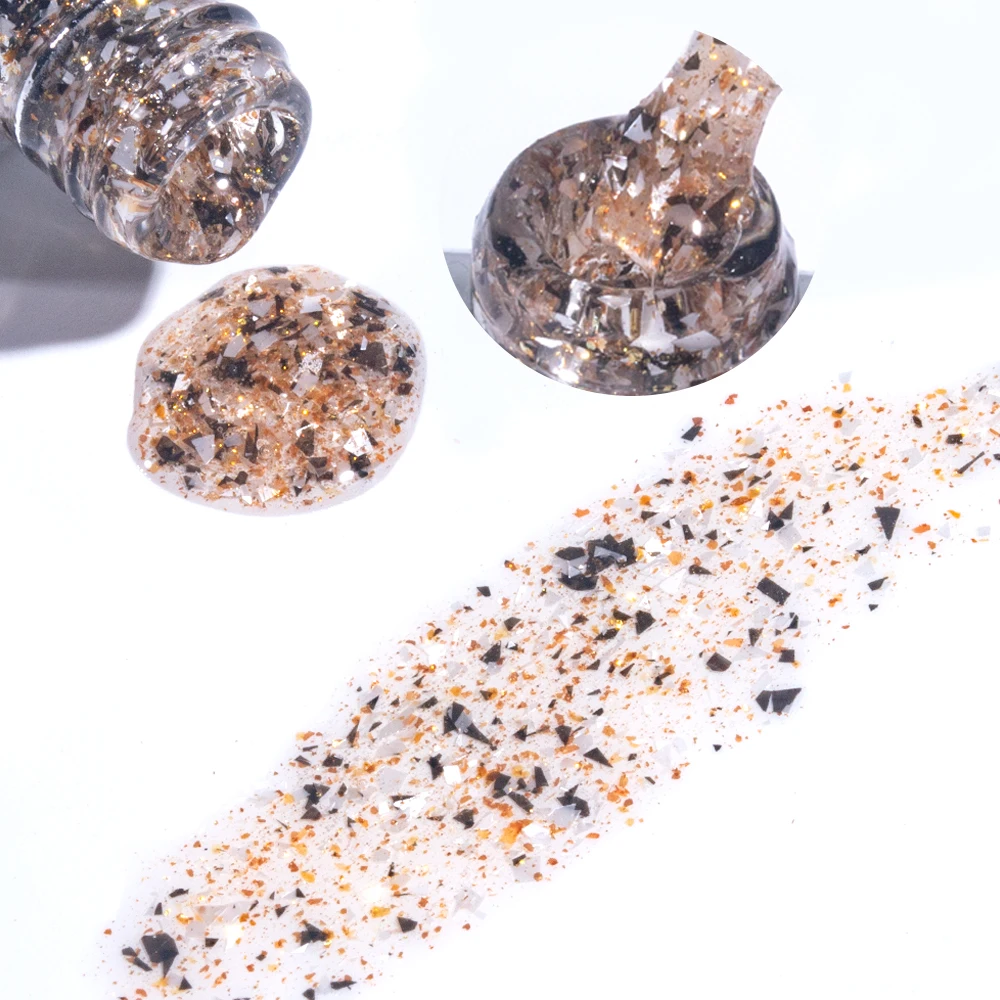 KODIES GEL Mineral Glitter Rubber Base Gel Nail Polish Sequins Semi Permanent Soak Off UV Manicure Base Gel Top Coat Nails Art