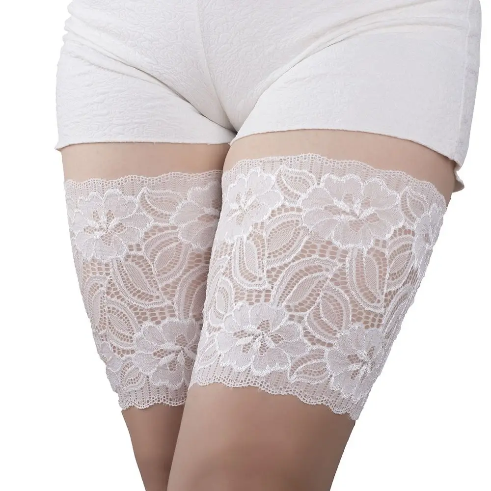 Fashion Elastic Anti Chafing Thigh Bands Non Slip Sexy Anti Friction Strip Lace Silicone Inner Thigh Cover Women