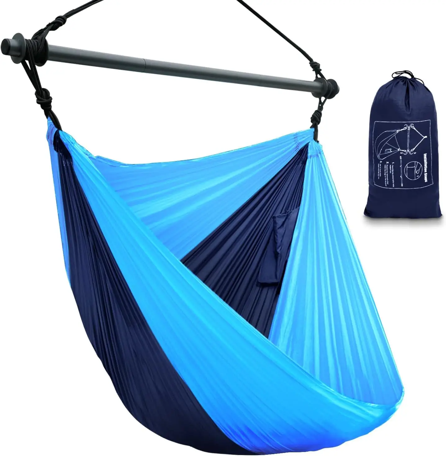 

Portable Outdoor Hanging Rope Swing, Lightweight Nylon Parachute Hammock Chair for Indoor, Backyard, Patio, Travel, Hiking –
