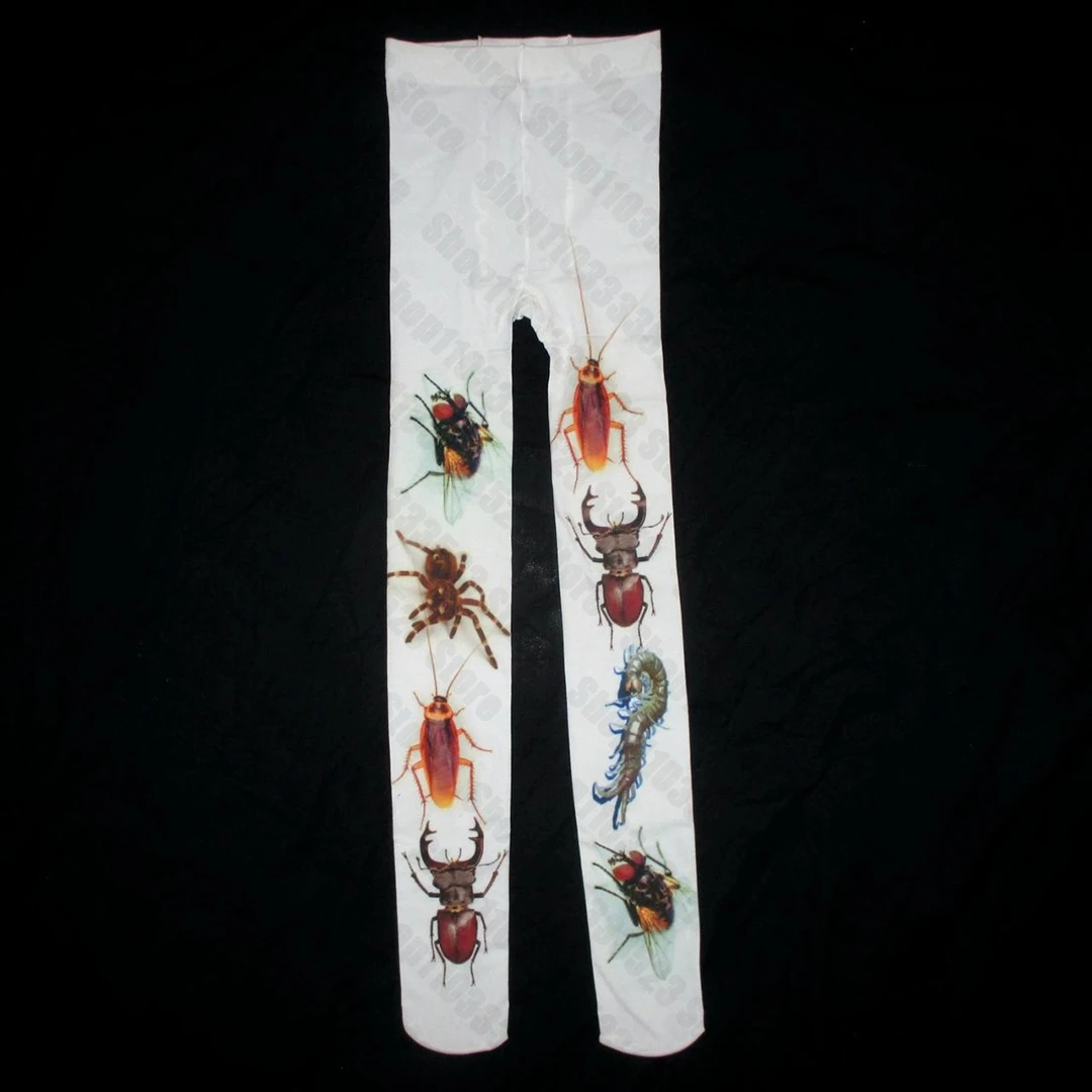 Y2k Stile Sottile Streetwear Estetica Bugs Grafica Collant Punk Gotico Stampa Donne Collant Stretto Emo Ragazze Stampa Collant