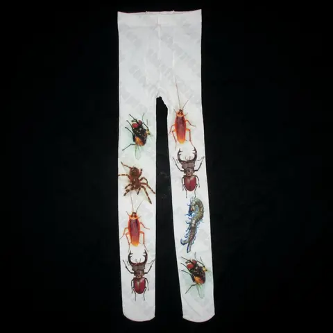 Y2k Thin Style Streetwear Aesthetic Bugs Graphic Pantyhose Punk Gothic Printing Women Pantyhose Tight Emo Girls Print Pantyhose