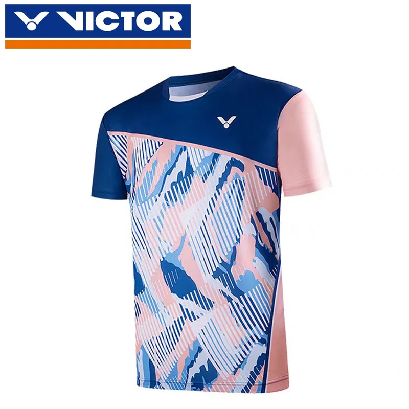 VICTOR Victory Tennis Clothes Men's And Women's T-shirts Top 2024 New Breathable Sportswear Badminton Shirt Table Tennis Uniform