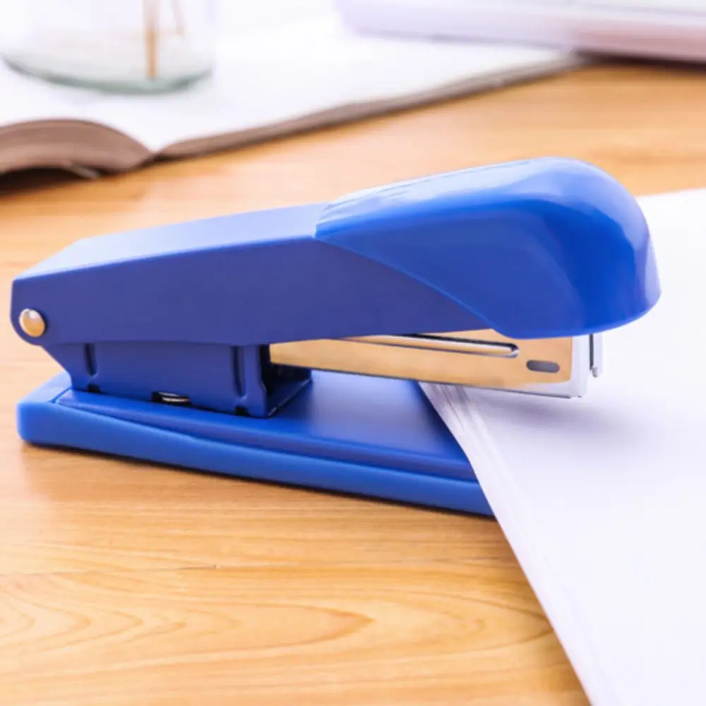 Paper Stapling Tools Large Size Labor-Saving Stapler Efficient Stable Paper Stapling Machine Grey/Black/Blue Portable Stationery