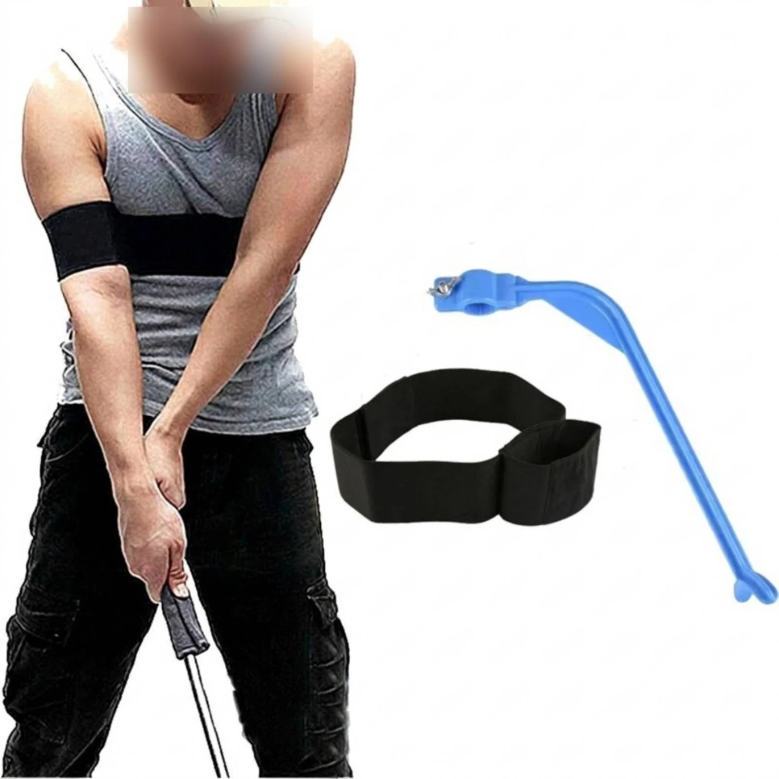Golf-Schwung-Trainingshilfe-Gurt, tragbarer Golf-Schwung-Korrekturgurt mit Halterung, tragbarer Armkorrektor, komfortabel