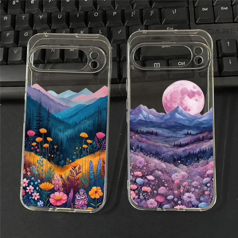 حافظة لهاتف جوجل بيكسل 10 برو XL 9 8A 8 Pro 7 6A 5G مشهد المناظر الطبيعية مقاوم للصدمات حقيبة غطاء من البولي يوريثان الناعم #1