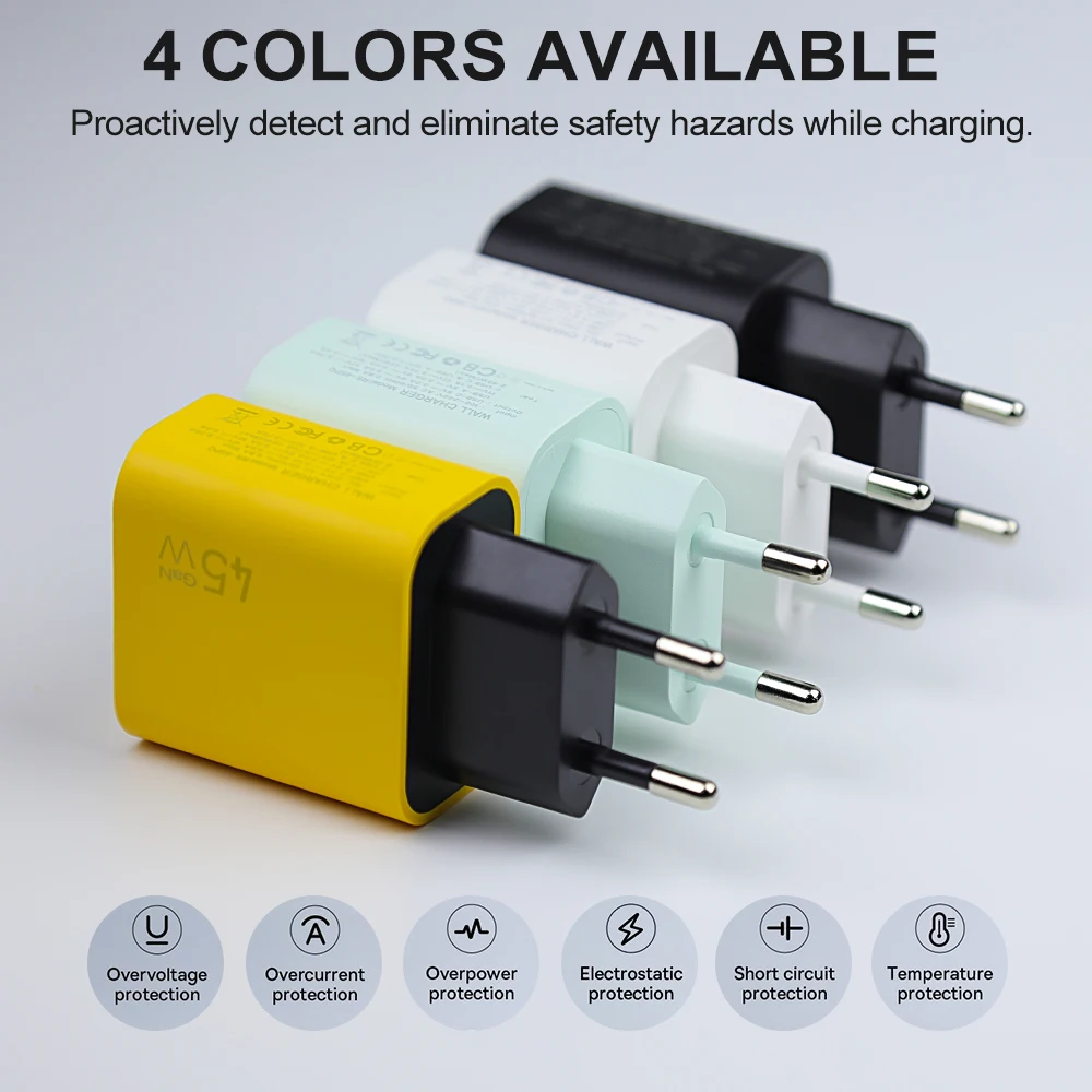 

JINMUXI 45 Вт Быстрая зарядка USB Type C PD 3.0 Настенный адаптер для быстрой зарядки телефона для iPhone 15 16 Xiaomi Huawei Samsung Oneplus