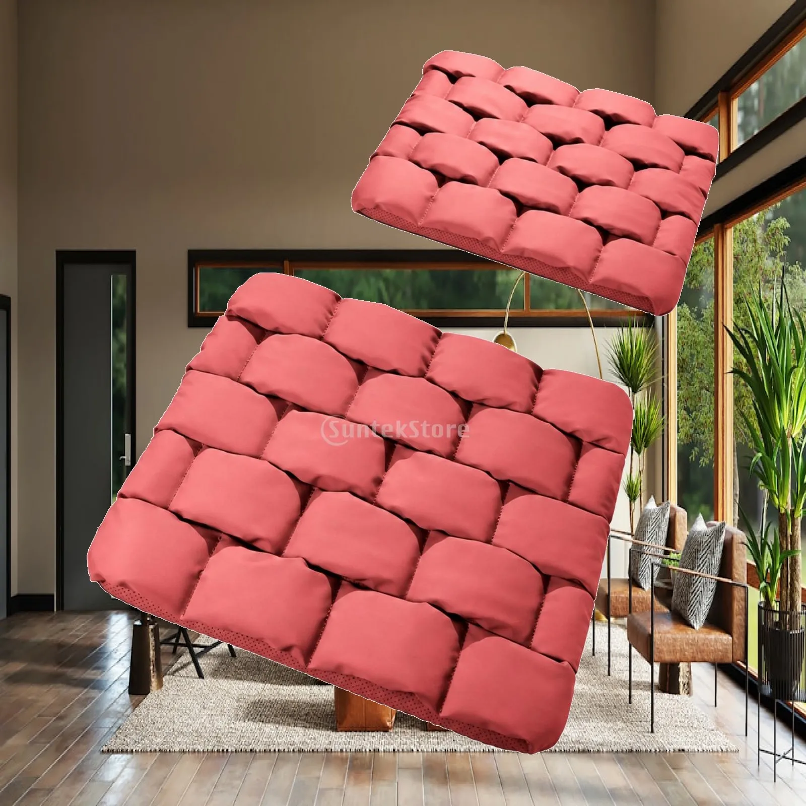 2 Pieces Car Seat Cushion Comfortable Car Seat Cushion with Non-Slip Bottom Supportive Soft for Drivers, Long Drives