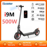 iScooter i9M Electric Scooter 10 inch 500W 42V 7.5Ah Foldable Escooter Max Speed 35KM/H Range 25-30km Electric Kick Scooter
