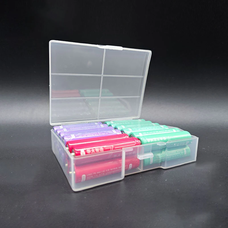 Battery Storage Holder Plastic Transparent Container For Maximum 24 X AA AAA Batteries Organizer Box Case