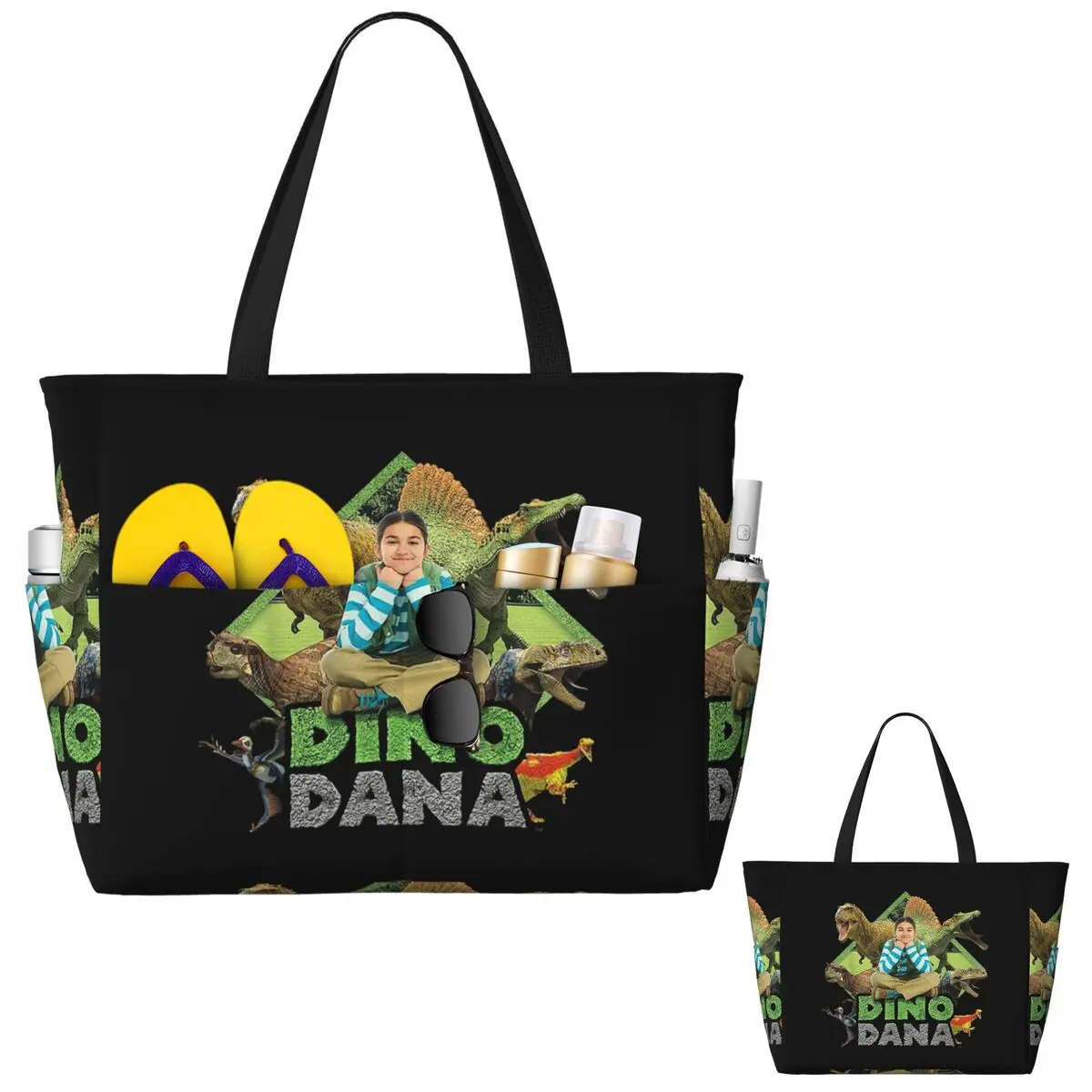 Dino Dana Real Beach Tote Bag Deporte Gimnasio Yoga Duffle Bolso grande Bolsa de viaje para mujer Bolsa de fitness